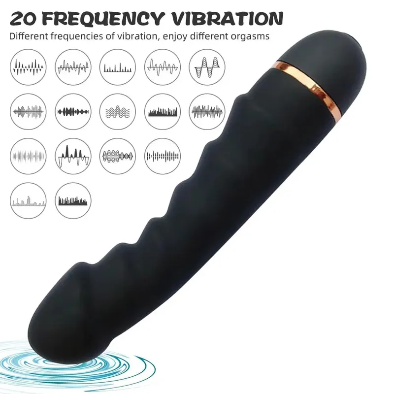 20 üzemmódú Vibrátor Puha Szilikon Műpénisz Valósághű Pénisz Erős Motor G-pont Clitorális Stimulátor Női Maszturbátor Felnőtt szexjátékok