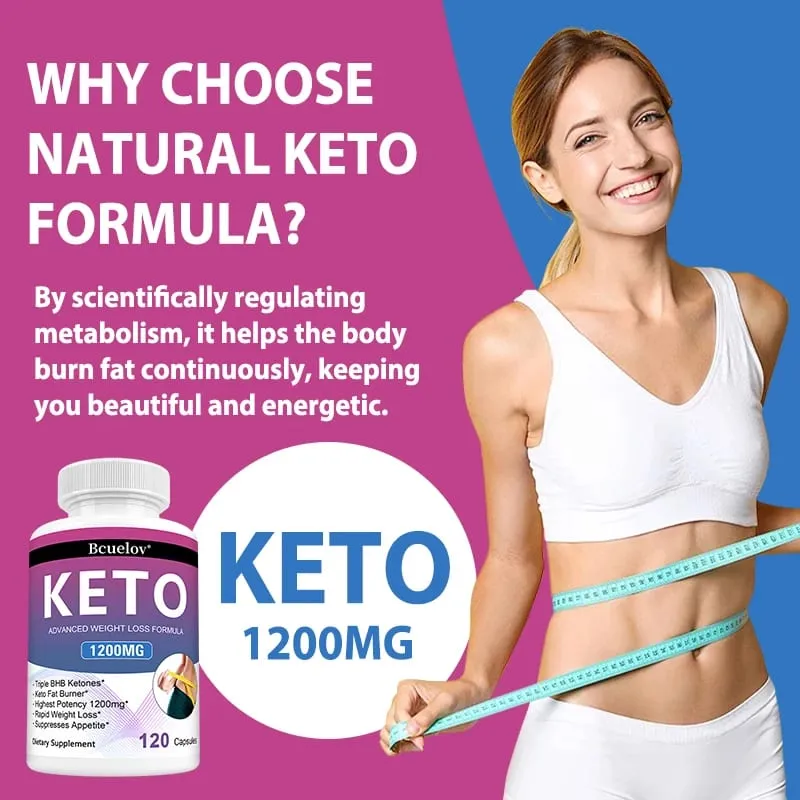 Keto Supplement 120 Capsules Supports Keto Diet for Men and Women Weight Management Energy Support Appetite Control