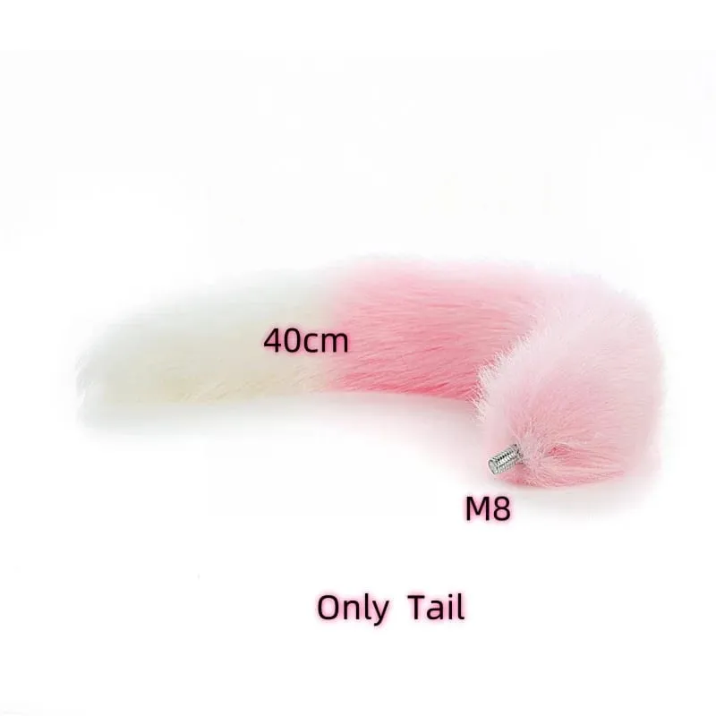 Small Silicone Butt Plug Dildo Vaginal Plug with Detachable Fake Soft Fox Rabbit Tail for Couple Anal Bead Dilator Sex Toys