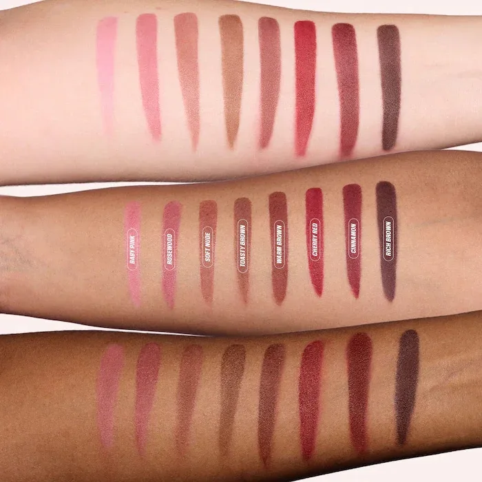 Vandtæt mat læbeliner blyant Rød konturfarvet læbestift Langtidsholdbar non-stick kop Fugtgivende læber Makeup 8 farver fløjl