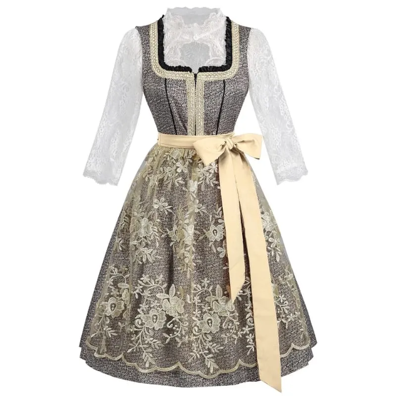2026 Eur-USA Beer Festival Beer Dress for Women Traditional German Bavarian Costume Women's Skirts Halloween Lace Apron Outfit