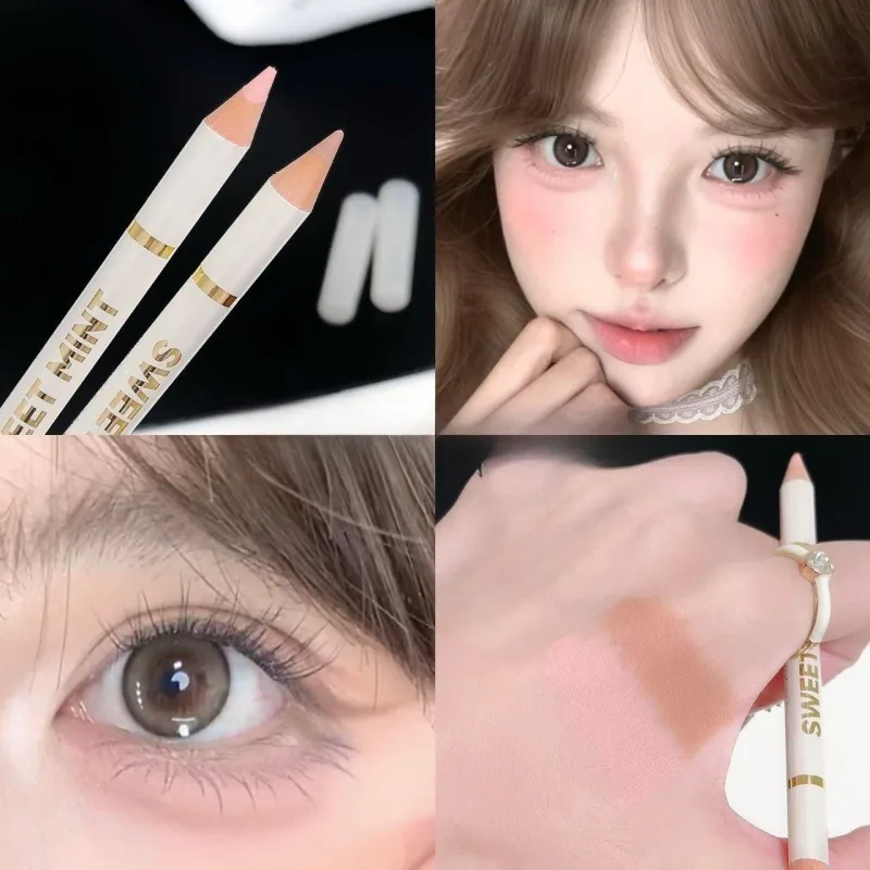 Double-Ended Lying Silkworm Pen Under Eye Liner Brighten Shadow Makeup Pencil Nude Pink Beige Lower Eyelid Highlighter Contour