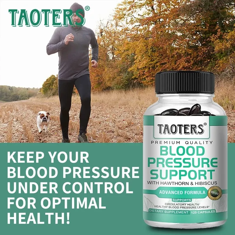 Blood Pressure Support Supplement Capsules Support Heart Cardiovascular Blood Flow Vein Leg Health Immune & Vascular Wellness
