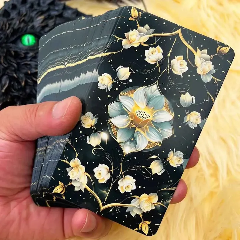 Ethereal Bloom Tarot Cards Deck 78 Pieces 13x8 Cm Trust Flower Theme Includes Paper Guide Card Games