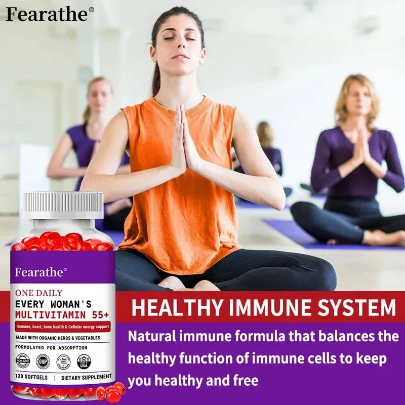 Women's Multivitamin One Tablet Per Day for Women Aged 55+ Probiotic Fermentation + D3 + B Vitamins Immunity Heart Joints