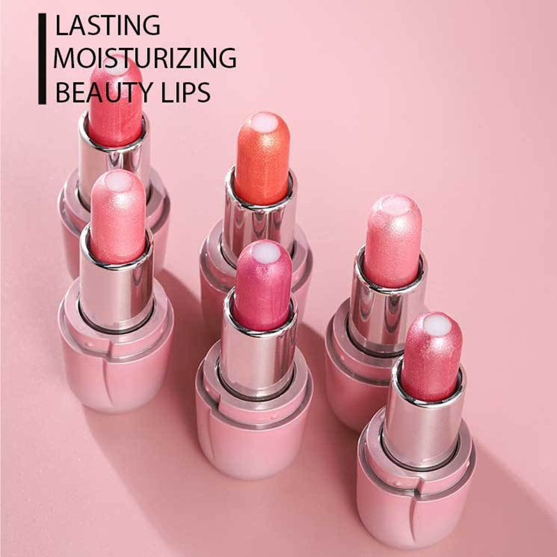 6 Colors Pearlescent Mirror Jelly Lipstick Waterproof Long Lasting Matte Velvet Shiny Sandwich Lip Stick Balm Makeup Cosmetics