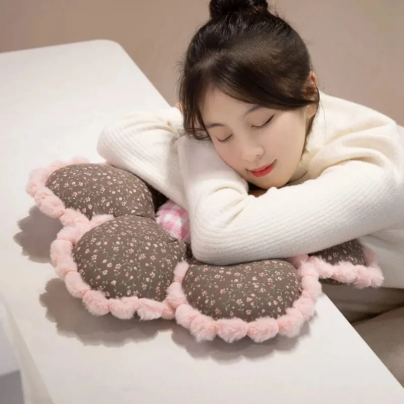 50cm Floral Cushion Girls Princess Favors Flowers Soft Stuffed Plush Chair Seat Mats Car Warm Cushion Sofa Pillow For Home Decor