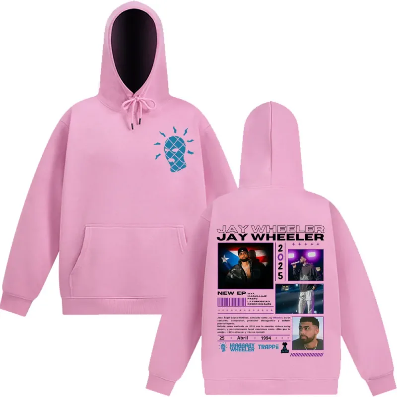 Rapper Jay Wheeler Tour 2025 Print Hoodies Men's Women Fashion Sweatshirt Long-sleeved Casual Loose High Quality Tracksuit Tops