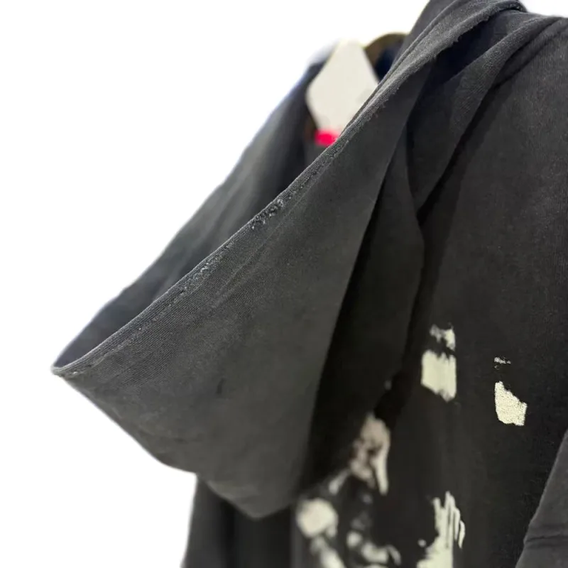 Y2k Subculture Graphic Zip Up Hoodies Hiphop Street Style Heavy Weight Cotton Retro Distressed Ripped Casual Loose Hoodies Men's