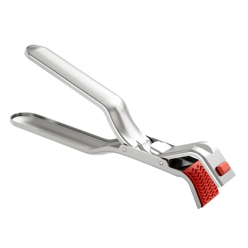 Heavy-Duty Stainless Steel Gripper Clips Hot Dish Plate Anti-Scald Clip Non-slip Bowls Clamp Holder for Frying Pans Steamer Oven