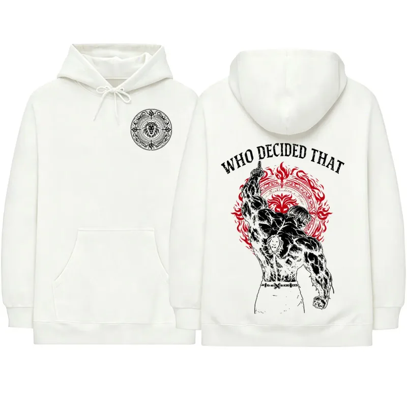 Anime The Seven Deadly Sins Escanor Manga Hoodies Men's Women Clothing Fashion Fleece Long Sleeves Hooded Sweatshirts Streetwear