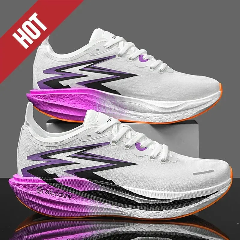 Men Women Carbon Plate Marathon Running Shoes Breathable Lightweight Non-Slip Racing Training Sports Athletic Sneakers Casual — image 9
