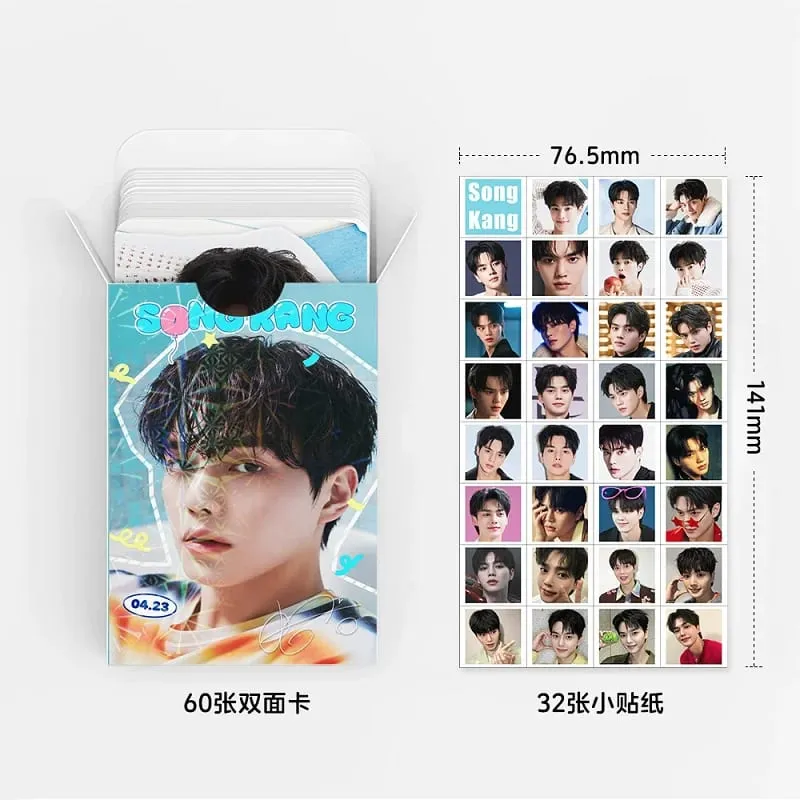 92ks/sada Song Kang Lomo karty 60PCS HD Photo Cards + 32PCS Mini Stickers Kolekce korejských herců Photocards for Fans