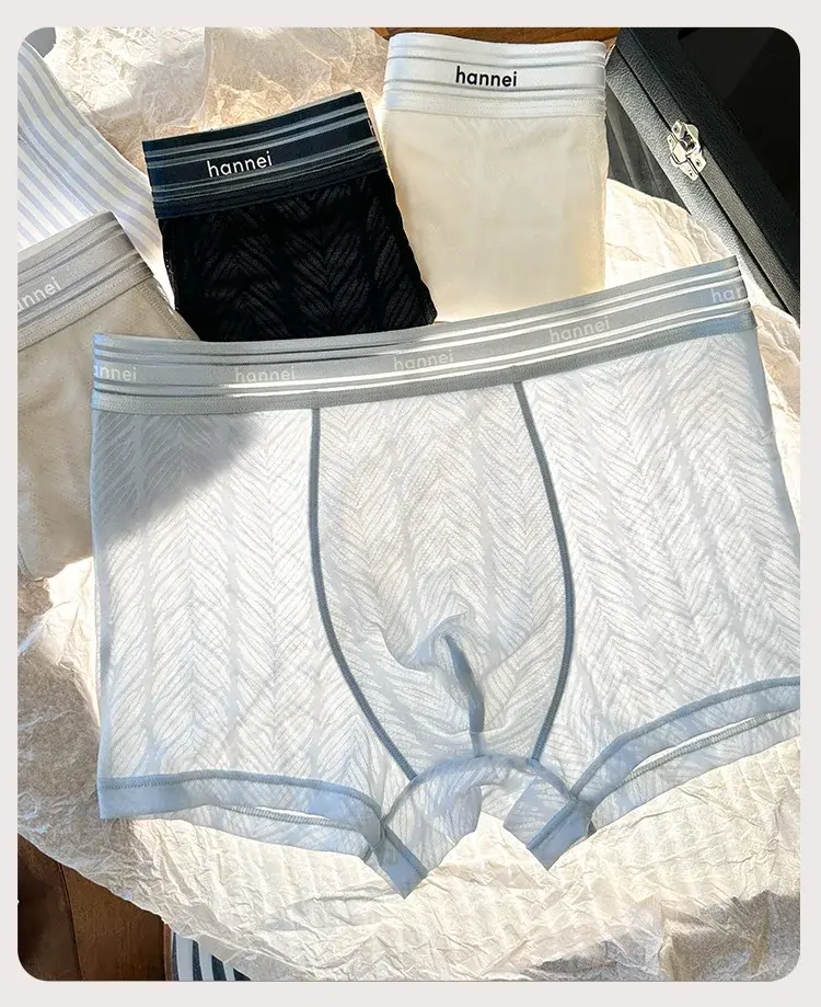 Bagong Kasuotang Panlalaki sa Tag-init, Panlalaking Boxer Brief, Plus Size na Breathable Underwear, Manipis na Maluwag na Panlalaking Kumportableng Solid na Kulay na Short