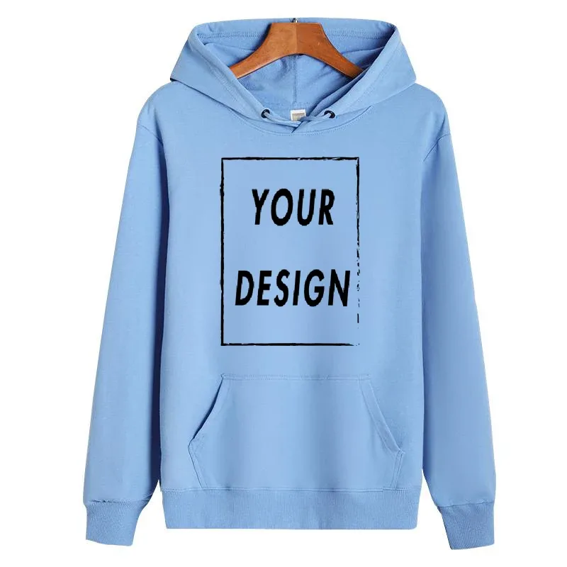 300g pure cotton hoodie custom design personalized logo long sleeved new men's and women's universal large casual sports sweat