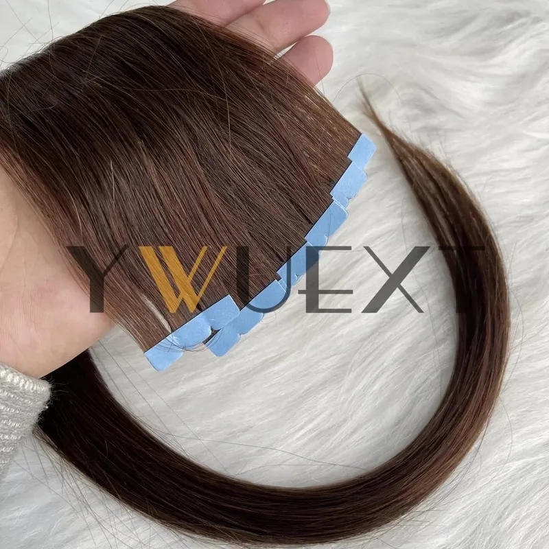 Mini Tape in Human Hair Extensions 12"-20" Straight Natural Black 1B# Machine Made Remy Hair 10pcs/pack Invisible Tape Hair for Women Black Friday