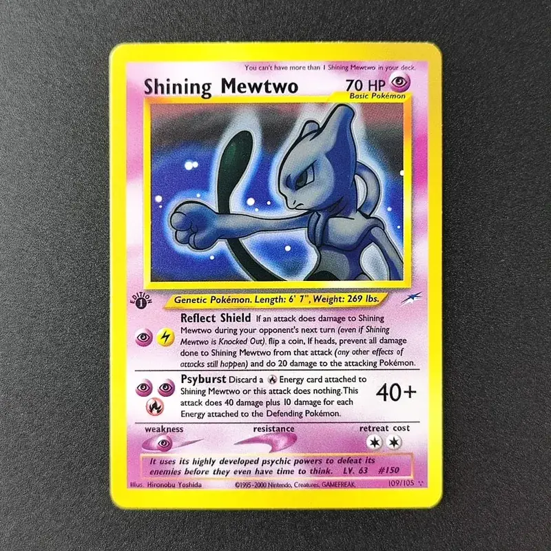 Proxy PKM Card English Rocket Mewtwo MEW GX EX Vmax TCG Collection Trading Card Game