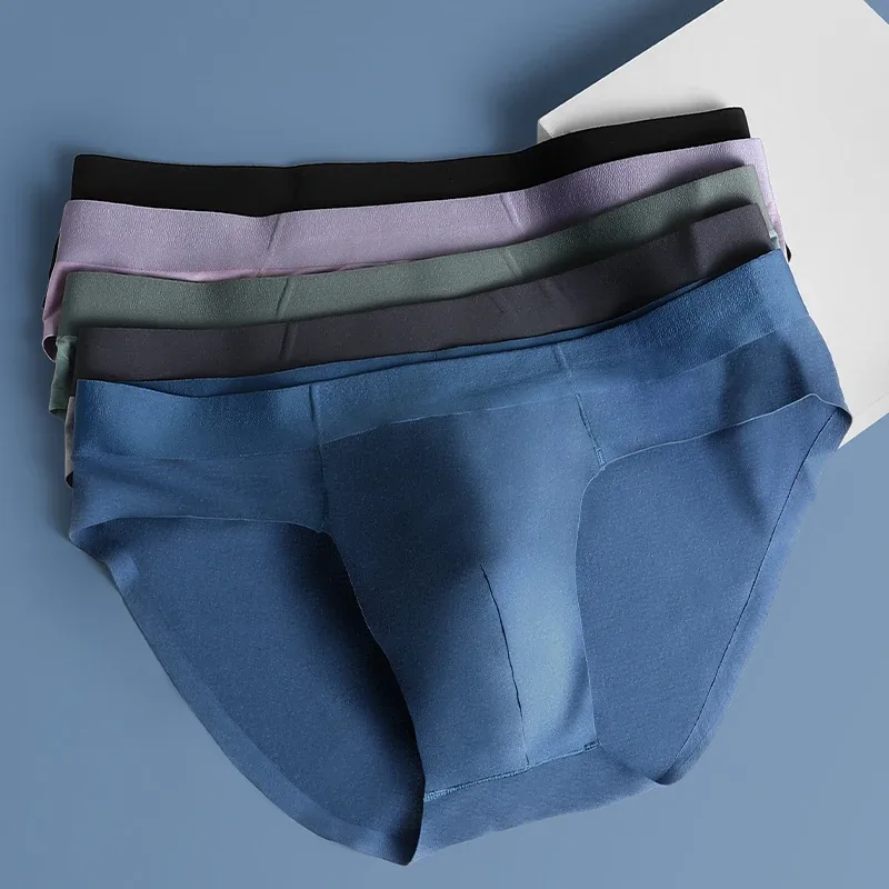 ชุดชั้นในชาย Men Modal กางเกงขาสั้นไม่มีรอยต่อ Slim เซ็กซี่ฤดูร้อนบางกางเกงขาสั้นสามเหลี่ยมหัวสบายและระบายอากาศ — image 5