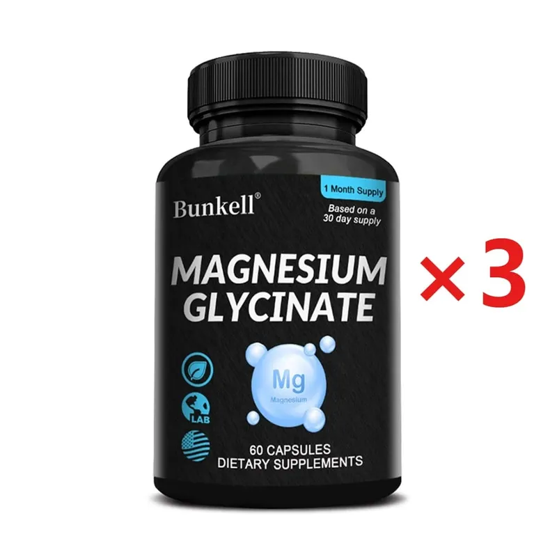 Magnesium Glycinate - Supports Nerve Muscle Bone and Heart Health Helps with Stress Sleep Quality Support Muscles Recovery
