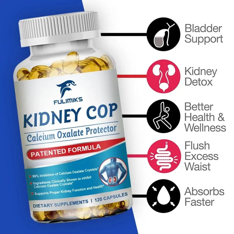 Advanced Kidney Care Capsules with Citric Acid & Vitamin B6 Supports Crystal Reduction Kidney & Urinary Health