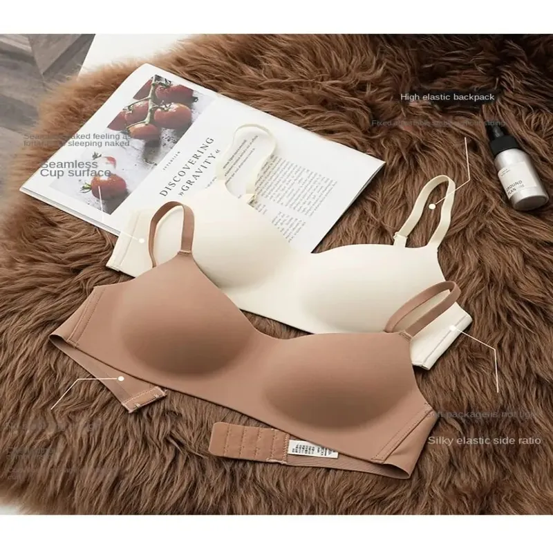 Soft Comfort Wireless Bra Thin Cup Breathable Fabric Seamless Bra Elastic Material Elastic Tube Top Bras Lingerie Beauty