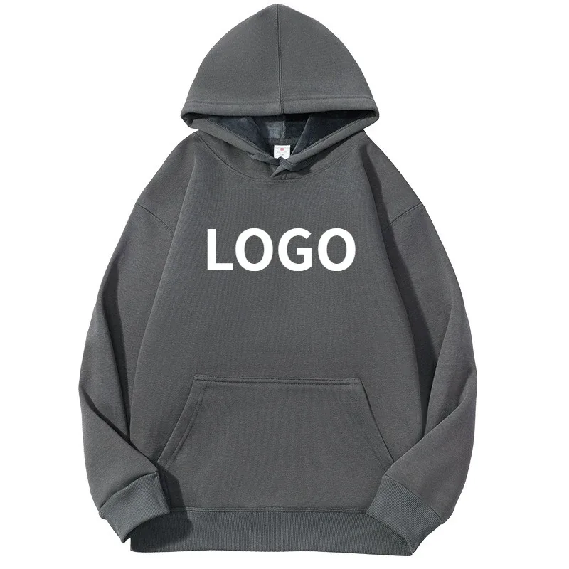 Customize Your Brand Logo Autumn Winter Mens Hoodies High-quality Heavy Weight Cotton Sweatshirt DIY Team Clothing Customization