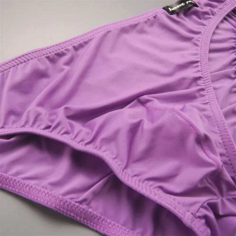Seluar Dalam Lelaki Pinggang Rendah Ais Nipis Seluar Dalam Separuh Lutsinar Warna Pejal Plus Saiz Bulge Pouch Seluar Dalam Lembut Bernafas Licin