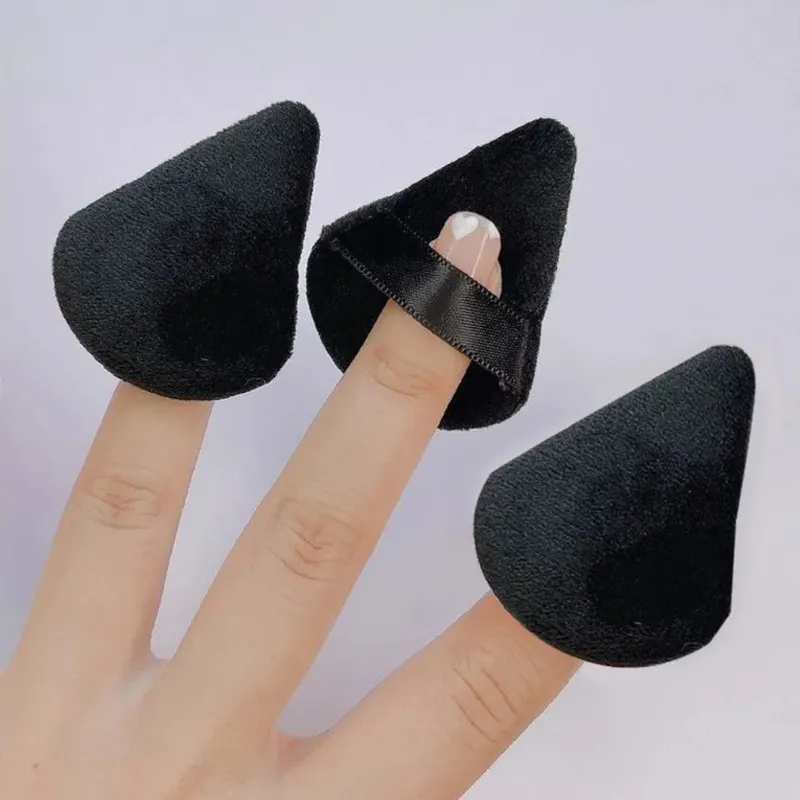 2/5/10Pc Black Triangle Powder Puff Facial Makeup Sponge Soft Velvet Cosmetics Puff Mixer Beauty Foundation Soft Skin-Friendly