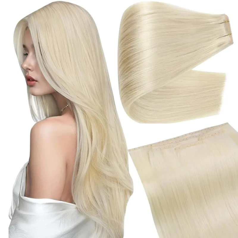 Full Shine Butterfly Weft Hair Extensions Pu Holes Weft Hair Extensions 100G 5Pcs Seamless Fit Full Head Add Length