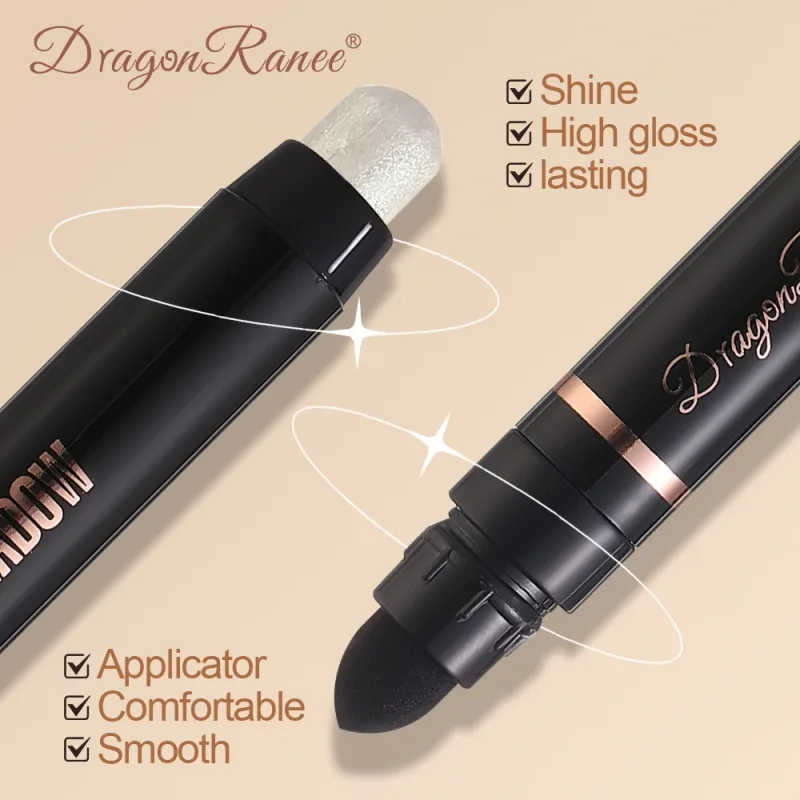 Double Head Pearlescent Eyeshadow Pencil Waterproof Glitter Metallic Blue Green Eye Shadow Makeup Pigment White Eyes Highlighter