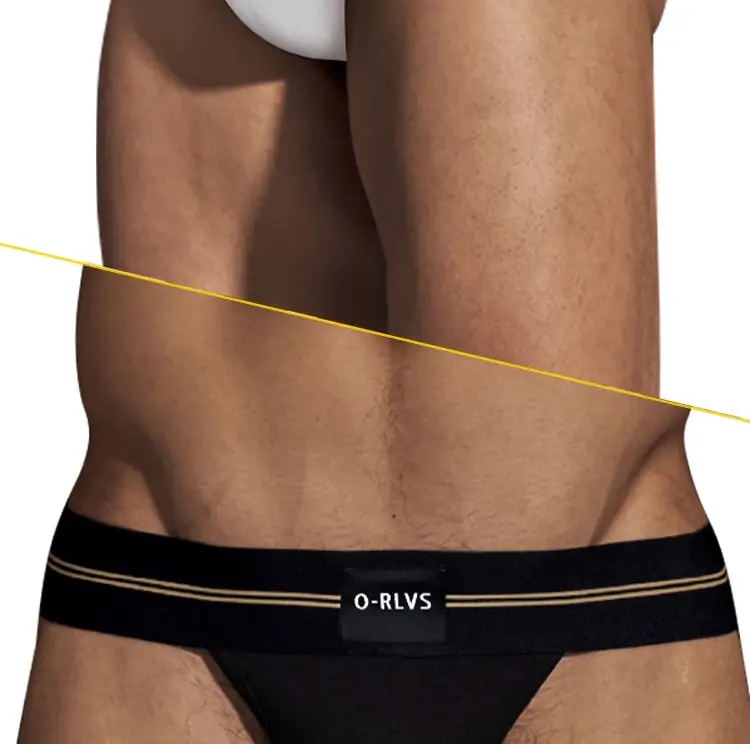 Cuecas masculinas sem costura quadril design masculino underwaer super grande largura 5cm elástico independente codpiece menino calças curtas 3256807000572618