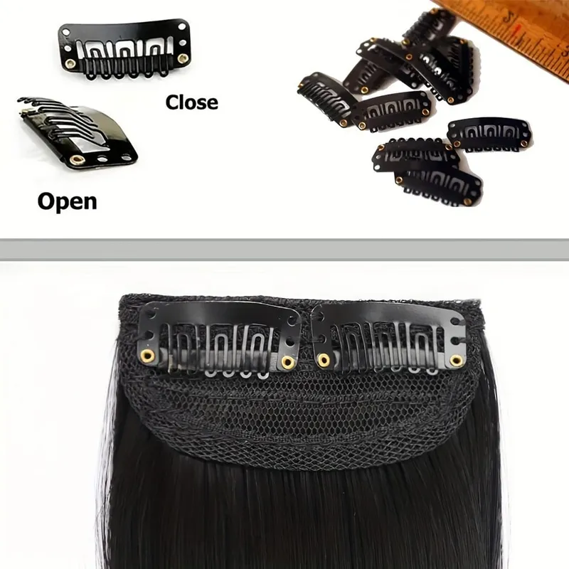 2 Stück natürliche, unsichtbare, flauschige Haarpolster für Frauen, Haarverlängerung, flauschiges Haarfutter, obere Abdeckung, synthetisches, nahtloses Haarpolster