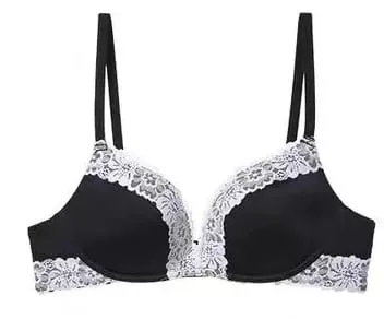 Sheer Mesh French Lace Bra Set Women Sexy Push Up Brassiere Wireless Soft Support No Underwire Lingerie Suit 32‑38AB
