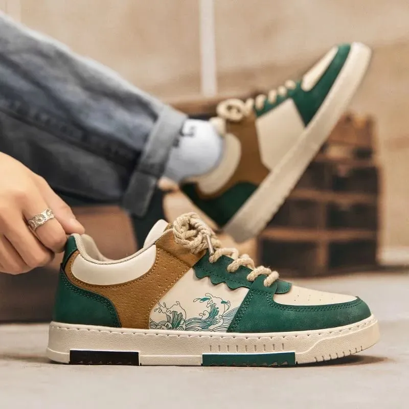 Fashionable Multifunctional Anti Slip and Wear-Resistant Casual Skateboarding Shoes Designed Specifically for Men Men's Lightwe
