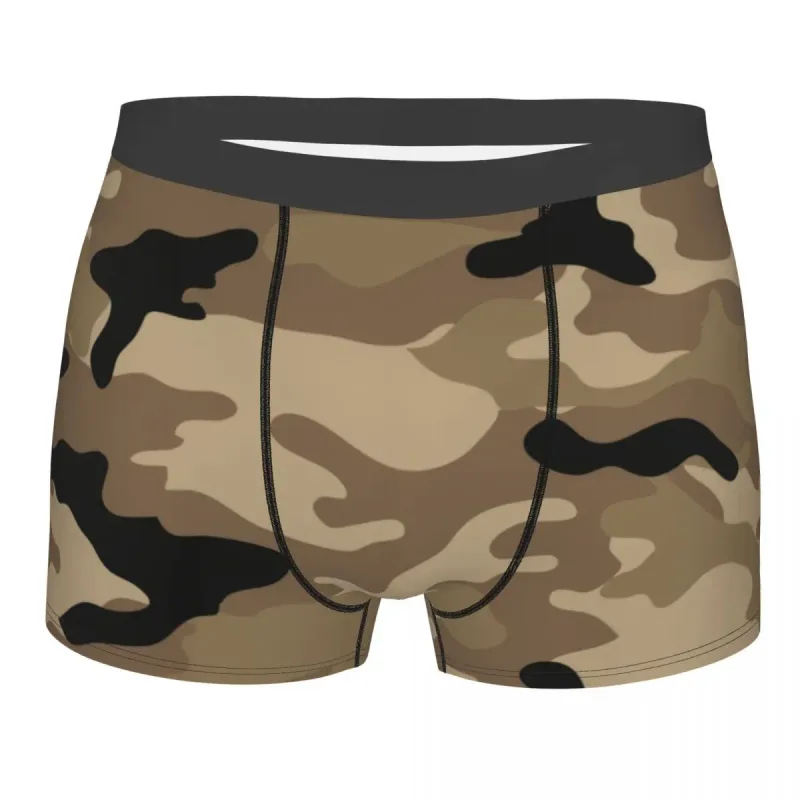 Male Cool WW2 Camo Underwear Germany Arm Military Camouflage Boxer Briefs Stretch Shorts Panties Underpants