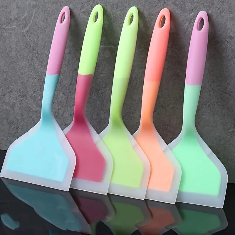Silicone Spatula Household Egg Roll Spatula Heat-Resistant Non Stick Cooking Beef Meat Pancakes Kitchen Scrape Wide Pizza Shovel
