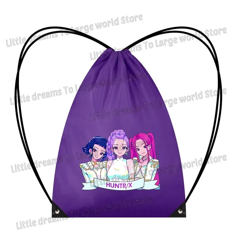 Anime Figure Drawstring Bag Portable Backpack Large Capacity Gym Sports Clothes Organizer Storage Pouch Bundle Pocket Women Gift