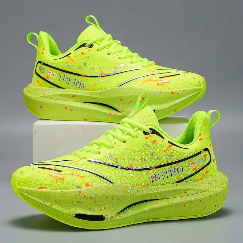 Marathon Running Shoes Carbon Board Big Size 48 Men Sports Breathable Lightweight Women's Comfortable Athletic Outdoor Sneakers