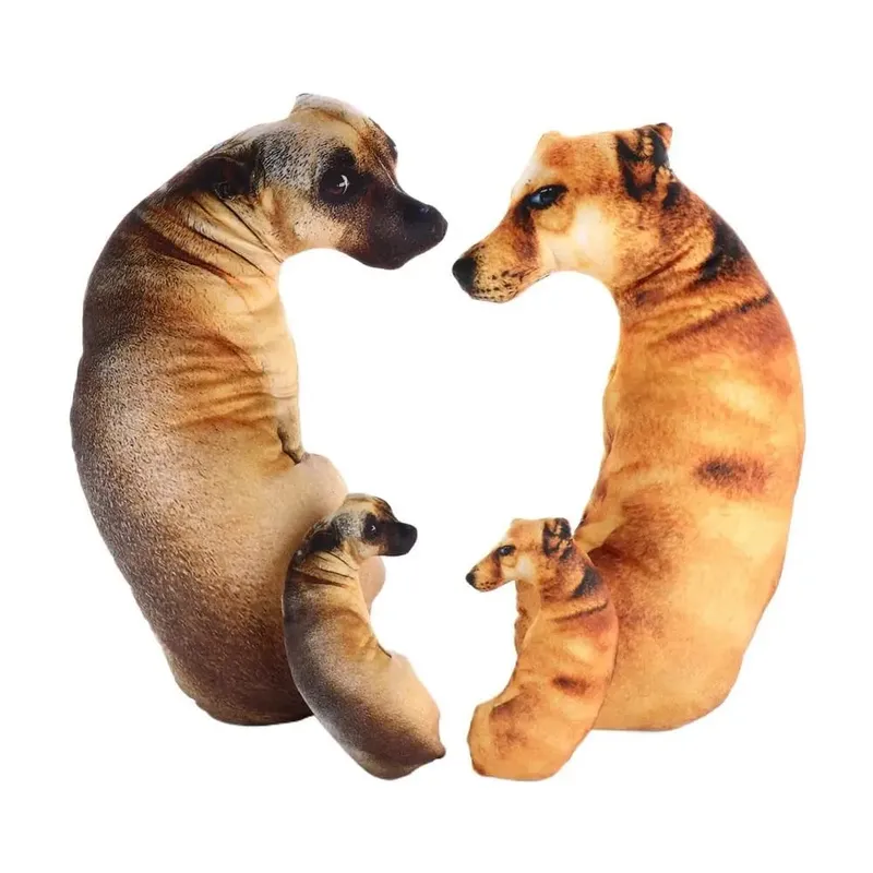 Cute 3D Lifelike Animal Throw Pillow Soft Dog Pillow Creative Cushion Office