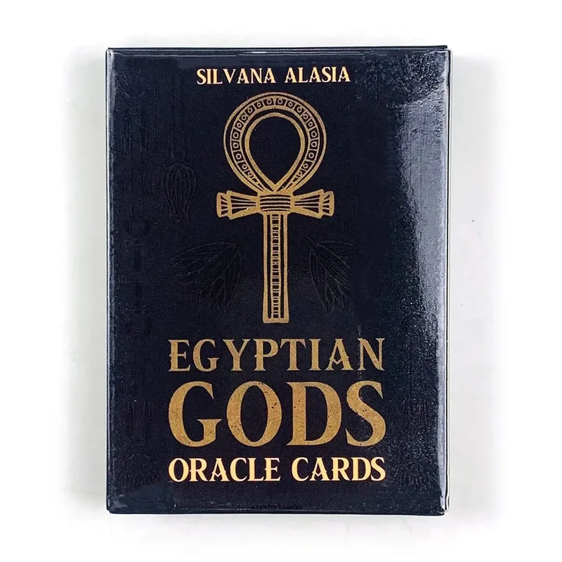 10.3*7.4cm Egyptian Gods Oracle Cards 36pcs Oracle Cards English Wisdom Divination Board Deck Edition Playing Game Tools