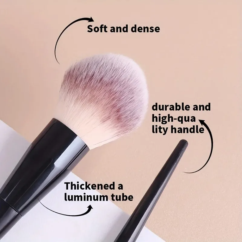 2Pcs Professional Makeup Brush Set Soft Nylon Bristles Face Brushes for Foundation Blush Powder Contour Highlighter & Eyesh