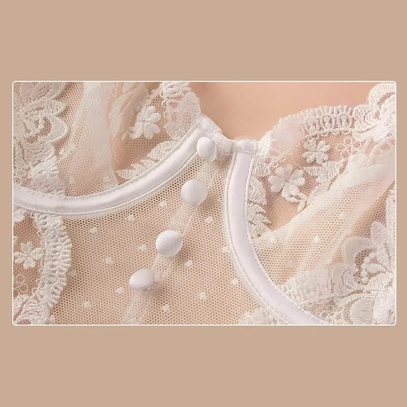 Women Lingerie Set Underwire High Waist Bra Comfortable Thin Underwear Lace Bra Panty Set for Valentine'S Day Honeymoon Bridal
