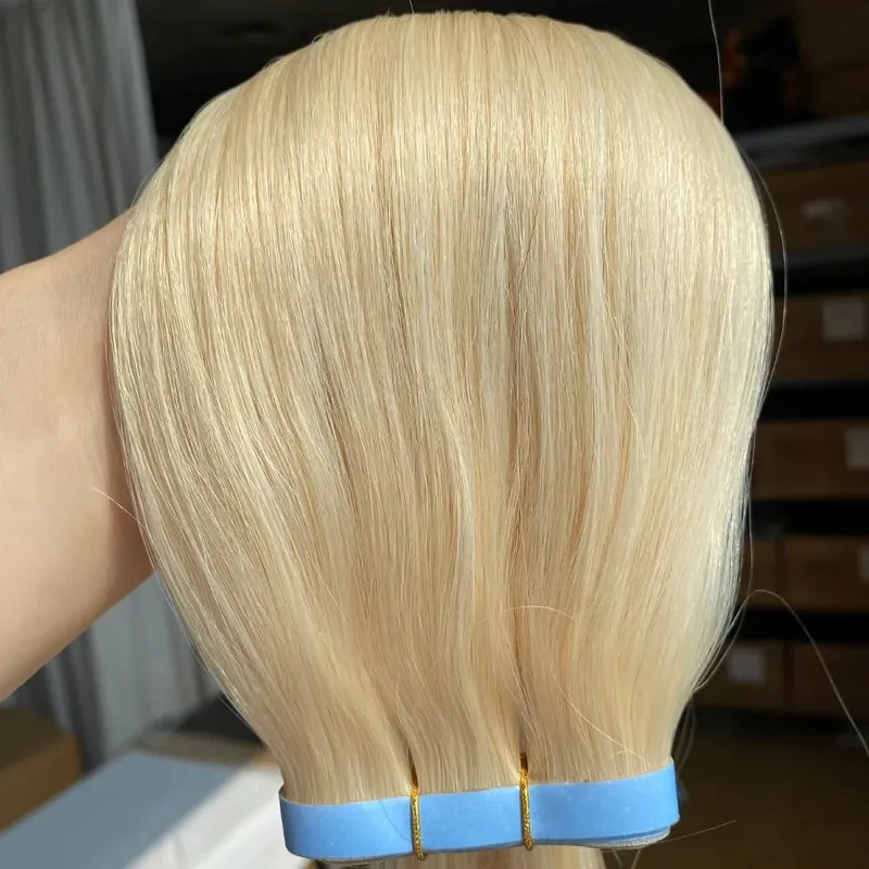 Tape In Weft Hair Extensions Human Hair 50g Injected PU Long Weft Tape In Hair Extensions Real Human Hair Seamless Tape ins Weft