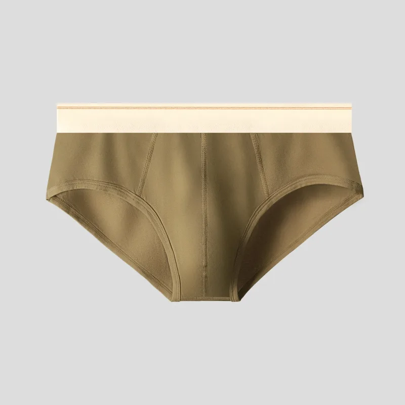 Men's pure cotton breathable and comfortable triangular underpants, mid-waist, skin-friendly and soft, teenagers' underpants