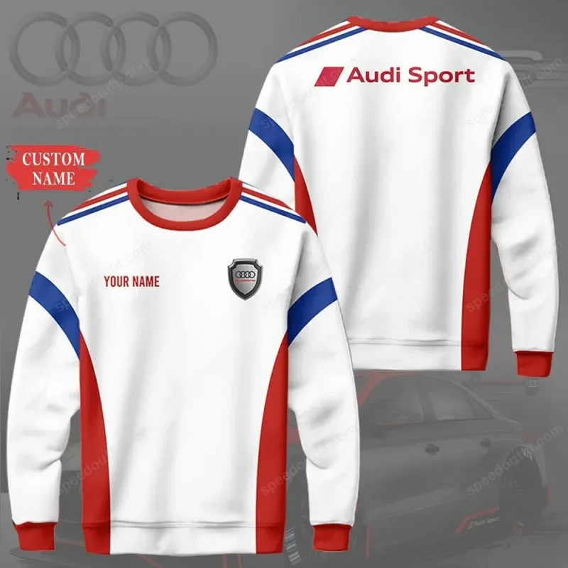 Spring and Autumn New Men's and Women's Long sleeved Hoodies Spring and Autumn Clothing Sports and Leisure Audi Brand Top