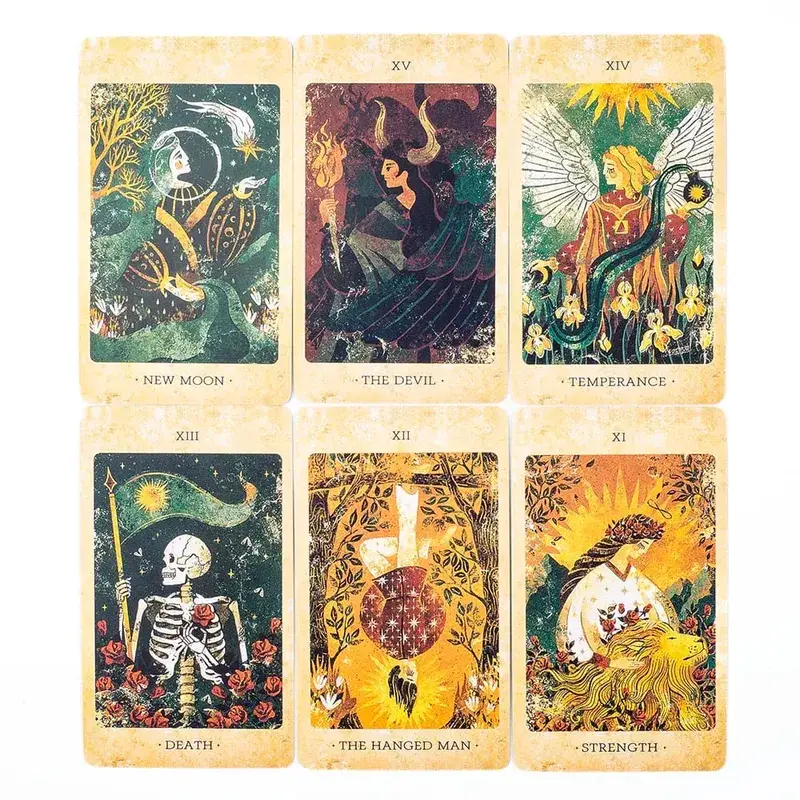 The Solar Kingdom Tarot Deck 78 Card Oracle Set English Visions Divination Edition Deck Board Playing Games 10.4x6.1cm