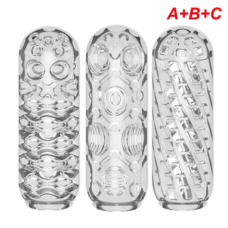 Transparent Vagina Sex Toys for Men Adult Products Soft Pussy Adult Endurance Exercise Male Masturbation Device Aircraft Cup