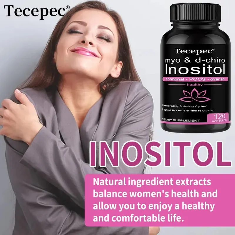 Suplemento Myo Inositol e D-Chiro Inositol 2050 Mg - Suporta o metabolismo da gordura e mantém a função ovariana e hepática saudável