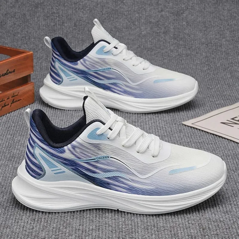 Men's breathable mesh sneakers summer soft-sole anti-slip casual running shoes fashion students lightweight speed sports shoes