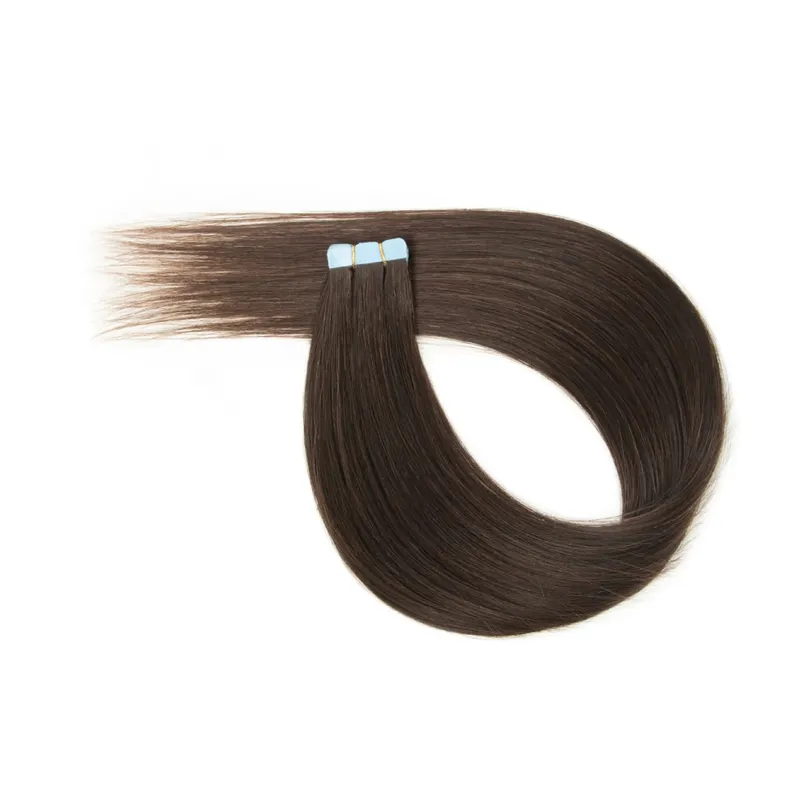 Machine Remy Real Human Hair Invisible Mini Tape in Extensions Skin Weft for Women Side Hair 10pcs Daily Use Wearing